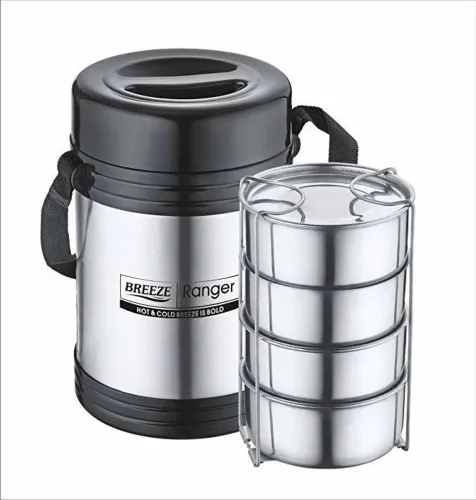 Image of BREEZE Ranzer 4 4 Containers Lunch Box (1000 ml, Thermoware)