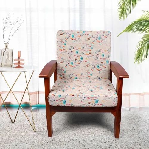 Image of BRICK HOME Plumeria Stretchable, Sofa Slip Cover (Pack of 5)