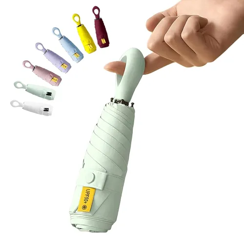 Image of BRIGATTES Mini Folding Compact Travel Umbrella