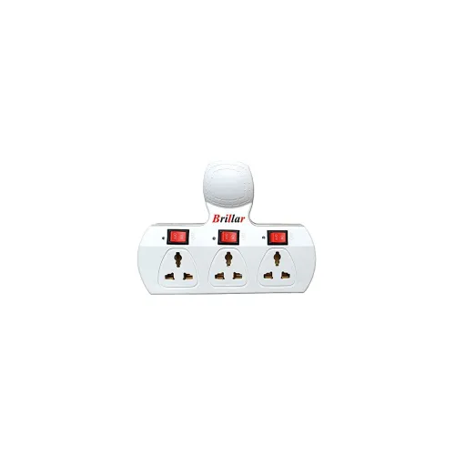 Image of Brillar 5 Ampere 3-Pin Multi-Plug Extension Board with Switches.