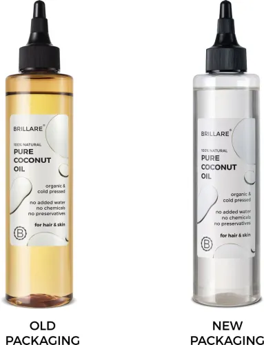 Image of BRILLARE Pure Coconut Oil - 100% Natural, Organic, Cold Pressed - 200ml