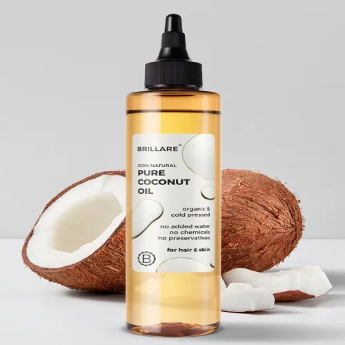 Image of BRILLARE Sustainable Organic & Cold-Pressed Pure Coconut Oil - 200 ml