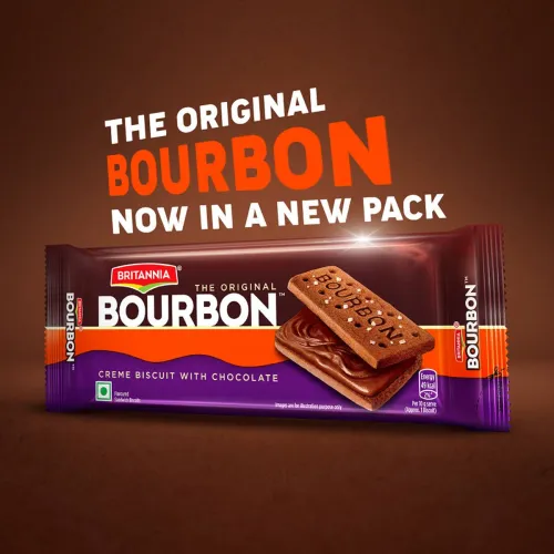 Image of BRITANNIA Bourbon Biscuits Cream Sandwich Biscuit (150 g)