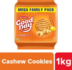 BRITANNIA Good Day Cashew Cookies Biscuit (Cookie)Â Â (10 x 100 g)