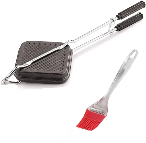 Image of Brittneymart Nonstick Sandwich Toaster Plus Silicone Brush