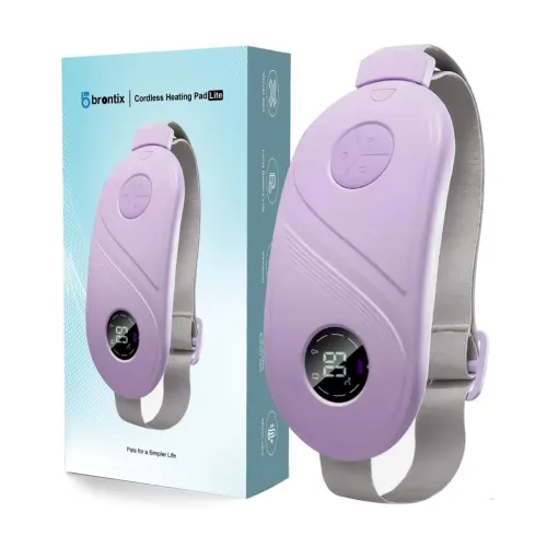 Image of BRONTIX period cramp relief massager with heating pad
