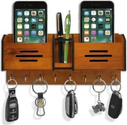 Brothers Creation Wooden Key Holder – 8 Hooks