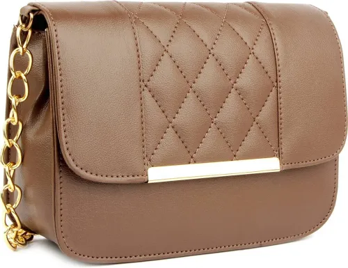 Image of Brown Women Sling Bag - Mini SPT-WOMEN-PU-SLING-023-BROWN