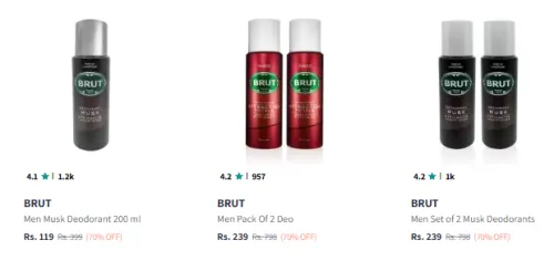 Image of Brut Deodarant Flat 70% Discount