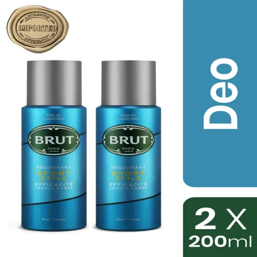 Image of BRUT Men Pack Of 2 Sport Style Deodorant 200ml