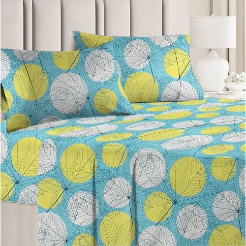 Image of BSB HOME 3D Printed Microfiber Double Bedsheet