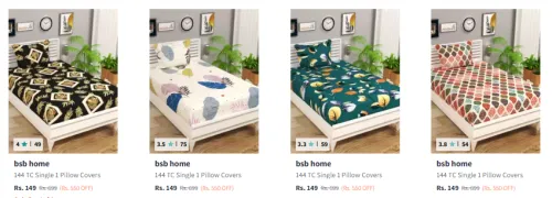 Image of bsb home Bedsheets at minimum 80% Discount