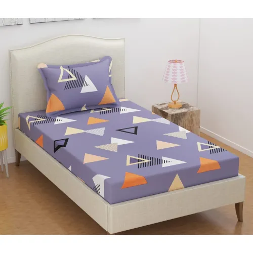 Image of BSB HOME 180 Cotton Light Single Bedsheet with Pillow Cover