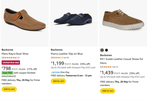 Image of Buckaroo Men's Shoes at minimum 70% Discount