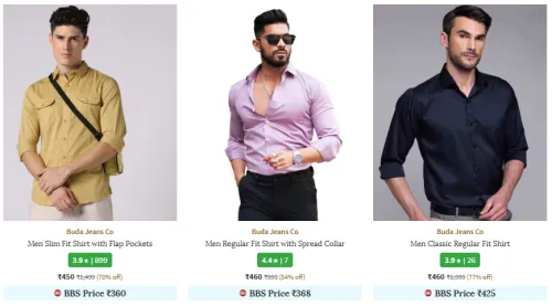Image of BUDA JEANS CO. Brand Men's Shirts @ Up to 70% Discount 