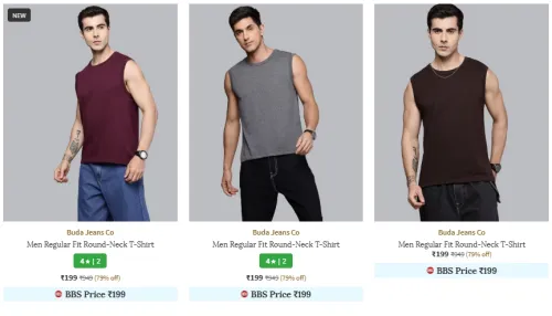 Image of BUDA JEANS CO. Brand Men's T-Shirt @ Up to 79% Discount