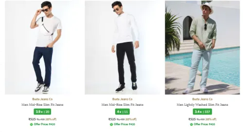 Image of Buda Jeans Co Men Jeans Flat 65% Discount