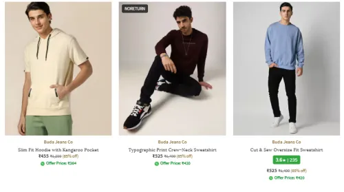 Image of Buda Jeans Co Men Sweatshirrt Minimum 65% Discount