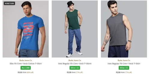 Image of Buda Jeans Co Men T-shirts Minimum 75% Discount