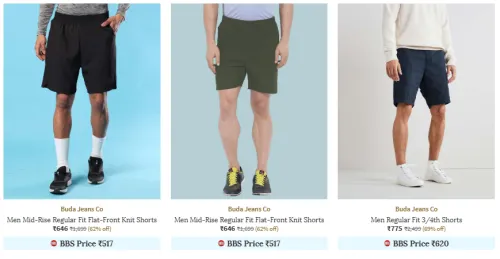 Image of BUDA JEANS CO. Brand Men's Shorts @ Minimum 60% Discount