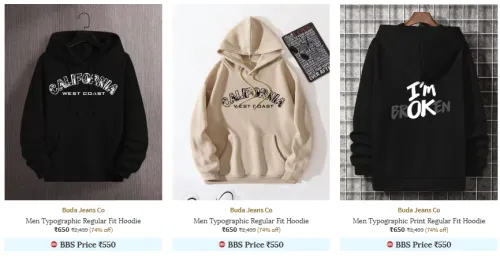 Image of BUDA JEANS CO. Brand Men's Sweatshirt & Hoodies @ Up to 70% Discount