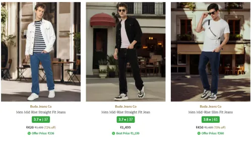 Image of BUDA JEANS CO. Brand Men's Jeans @ Up to 72% Discount | Start ₹420