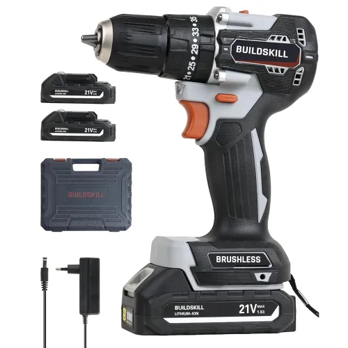 Image of BUILDSKILL 21V Impact Brushless Cordless Drill Machine