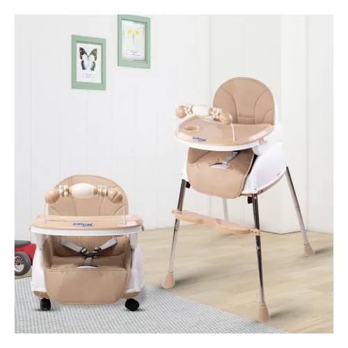 Image of BUMTUM Baby High Chair 4 in 1 Convertible Folding