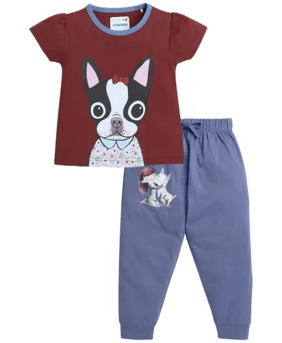 Image of BUMZEE Girls Cap Sleeves T-Shirt & Pyjama Set