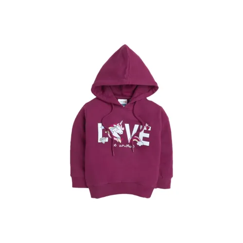 Image of BUMZEE Girls Cotton Full Sleeves Hooded Sweatshirt