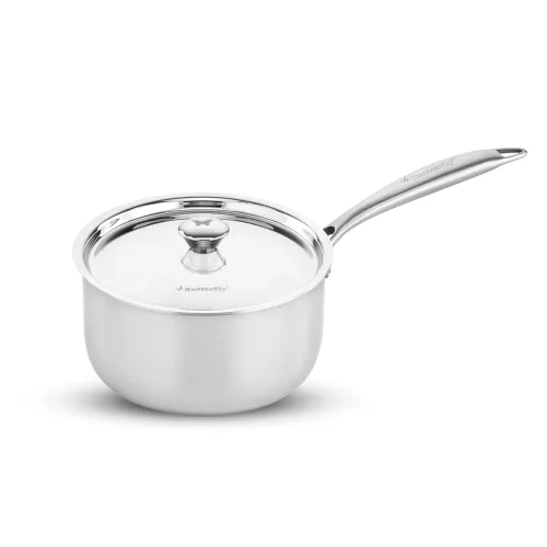 Image of Butterfly Tez Triply Milk / Sauce Pan with SS Lid