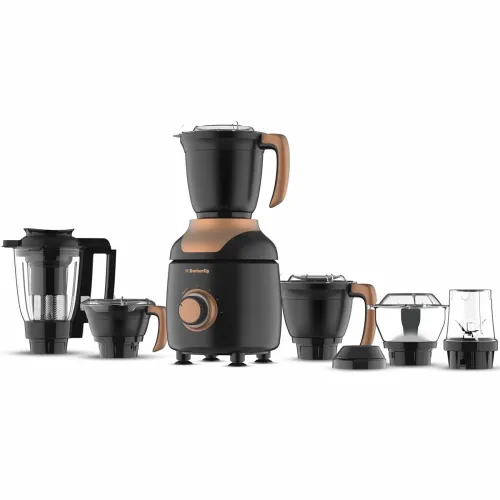 Image of Butterfly ZieraBlack 1000 Watt Mixer Grinder | 6 Jars | Coarse Grinding Jar | 