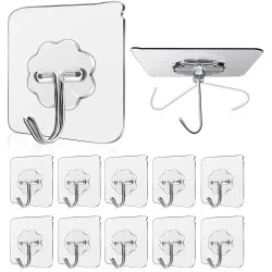 BUYERZONE 10 Pcs Adhesive Flower Wall Hooks