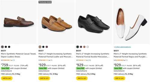 Image of BXXY Men's Shoes at Minimum 81% Off