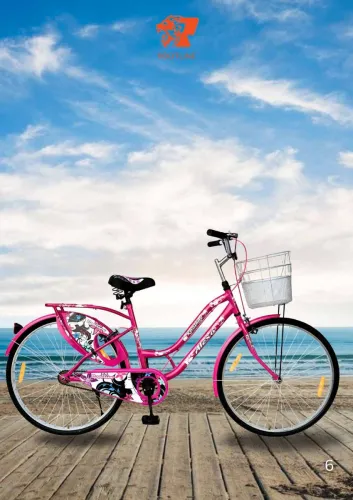 Image of BYCYLE Rootline ALEXA 26T Bicycle for girls/woman 26 T Road Cycle (Single Speed, Pink, Rigid)
