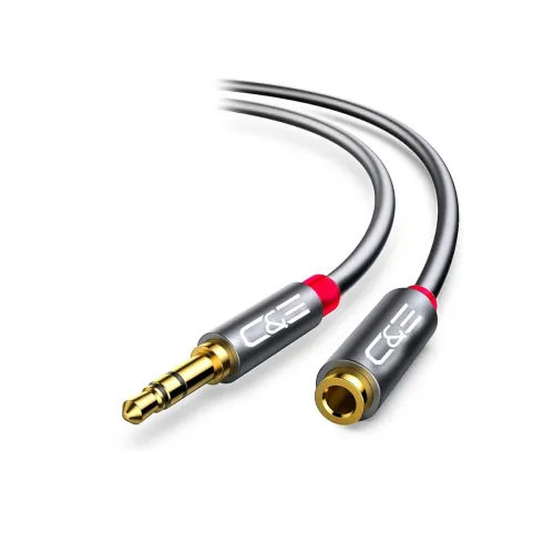 Image of C & E 3 PACK-3.5mm Aux Headphone Extension Cable 15 Feet