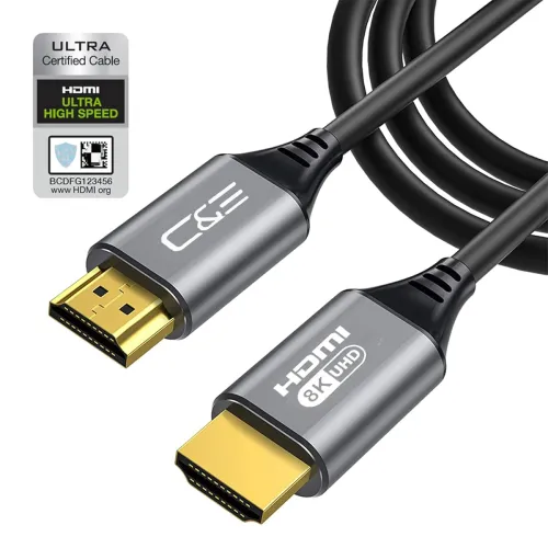Image of C & E 8K HDMI 2.1 48 Gbps Ultra High-Speed 6 ft [2-Pack]