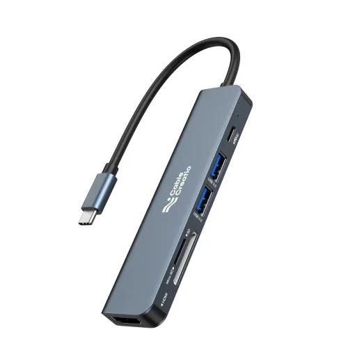 Image of CableCreation 6-in-1 USB-C Hub (4K HDMI, 100W PD, SD/TF)