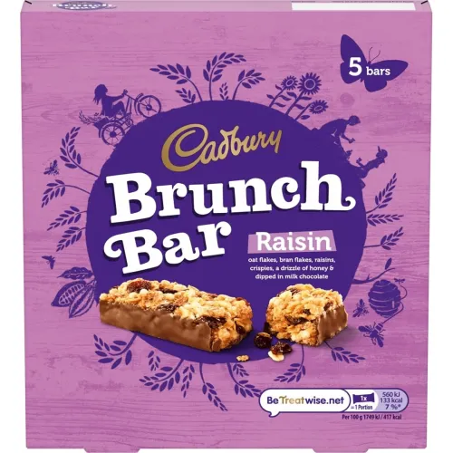 Image of Cadbury Brunch Bar raisin - 6 Bars!