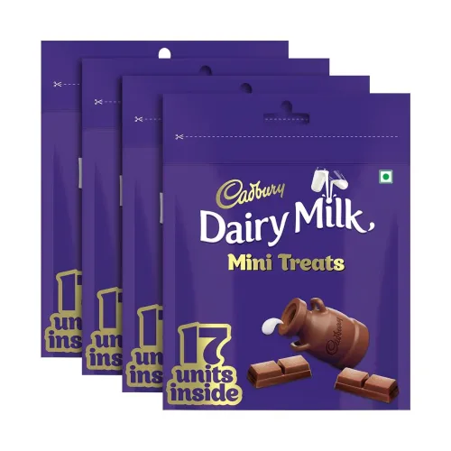 Image of Cadbury Dairy Milk Chocolate Home Treats, 119 Gram (Pack Of 4), 476 Gram