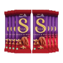 Cadbury Dairy Milk Silk Fruit & Nut Chocolate Bar, 55 Gram (Pack Of 8)