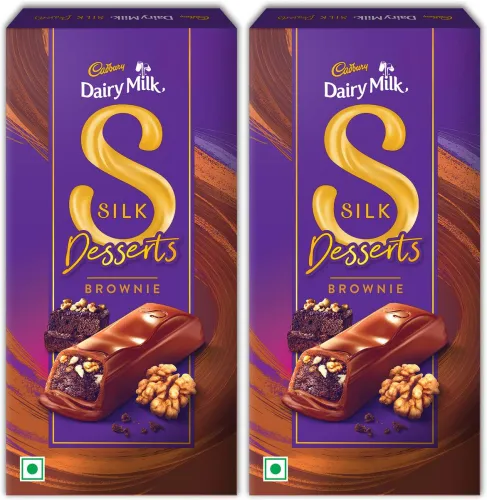 Image of Cadbury Dairy Milk Silk Desserts Brownie Chocolate Bars (2 x 140 g)