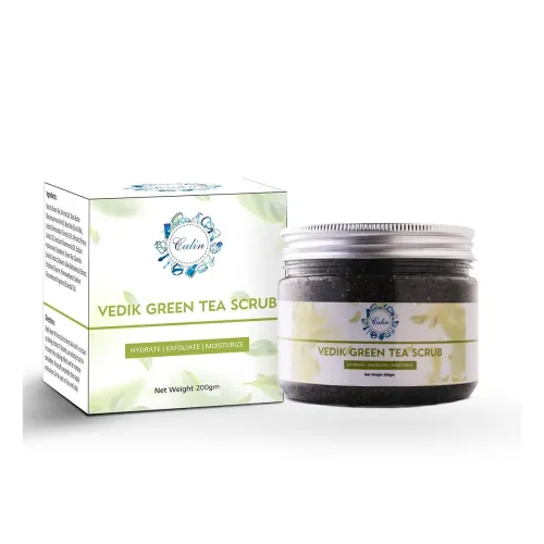 Image of Calin Vedik Green Tea Body Scrub, 200 ml