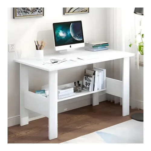 Image of Callas ST-40 Wooden Study Table with Hutch & Bottom Storage
