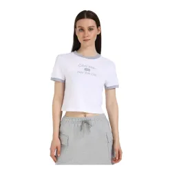 Calvin Klein Jeans Womens Solid Regular Fit T-Shirt