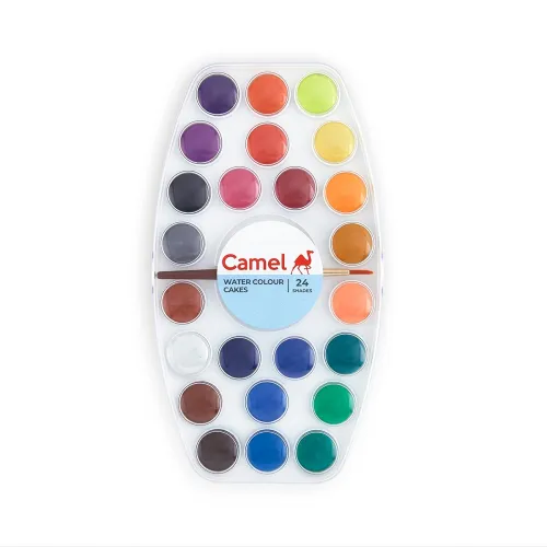 Image of Camel Student 24-Shade Water Color Paint Cake Set