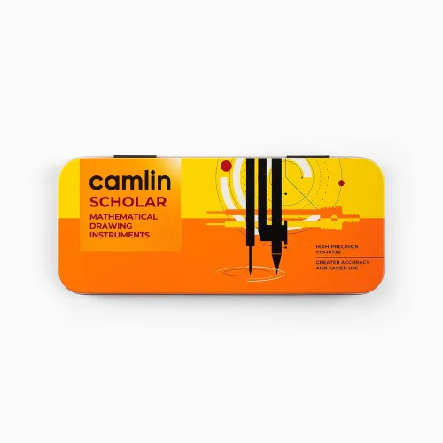 Image of Camlin Scholar Mathematical Drawing Instruments, Multicolored, 10 Pieces