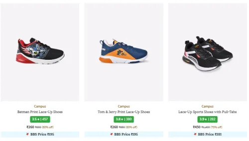 Image of Campus Footwear Upto 85% Discount