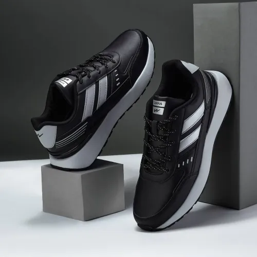 Image of CAMPUS KNICK Casual Shoes | Memory Extra Bounce Insole & PU Upper| Sleek Trendy Lace-Up Sneakers For Men