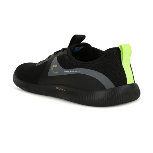 Image of Campus Men Black Mesh Running Shoes